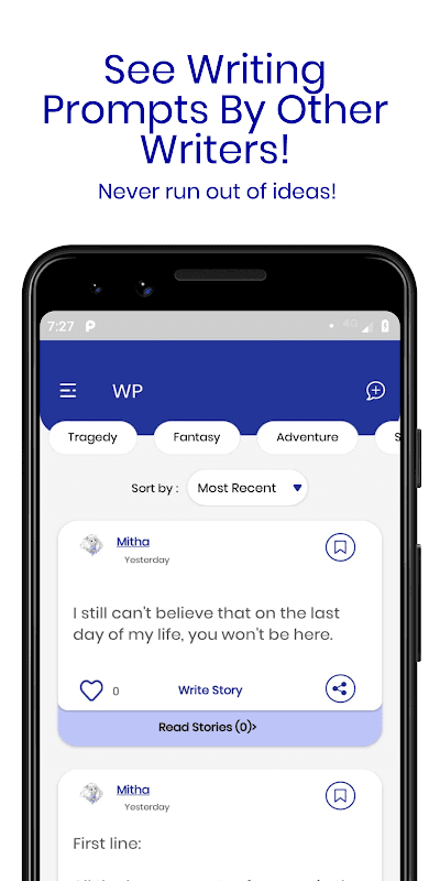 Writing Prompts - A community screenshot 1