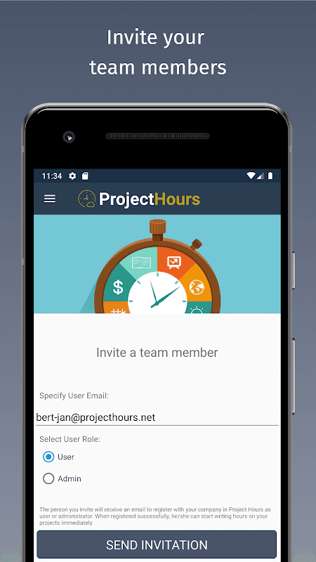 Project Hours Time Tracking screenshot 2