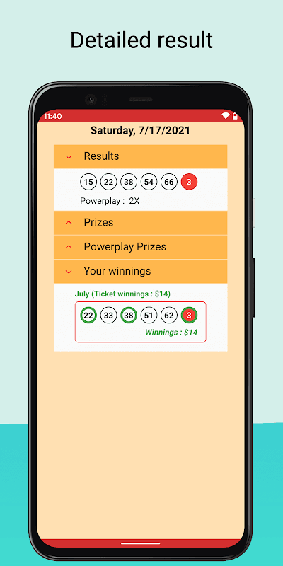 Results for USA lotteries screenshot 2