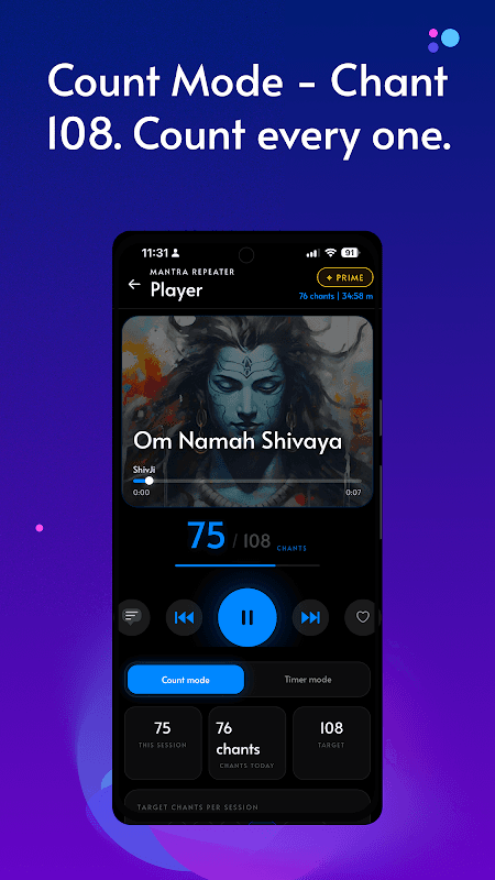 Mantra Repeater : Chant Own Mantra in A Loop screenshot 1