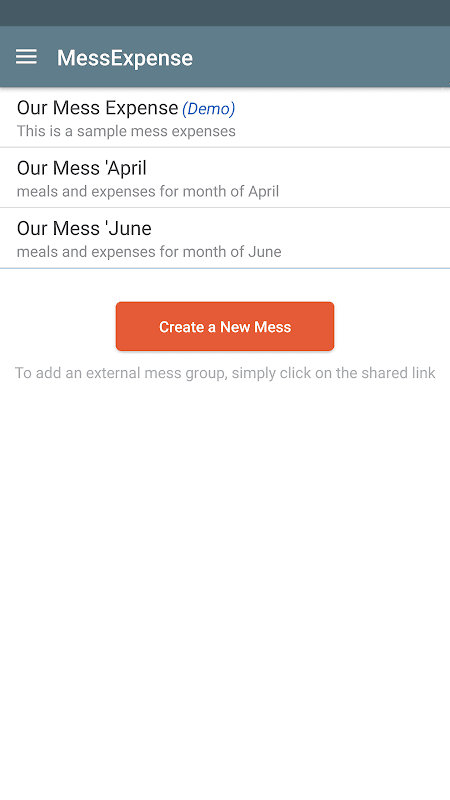 MessXpense - track meals screenshot 1