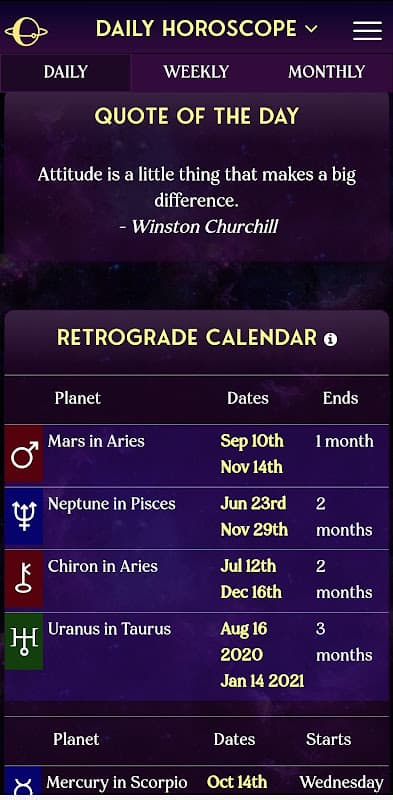 AstroMatrix Birth Horoscopes screenshot 4