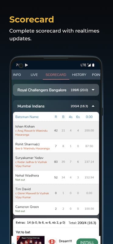 Cricket Live Line screenshot 4