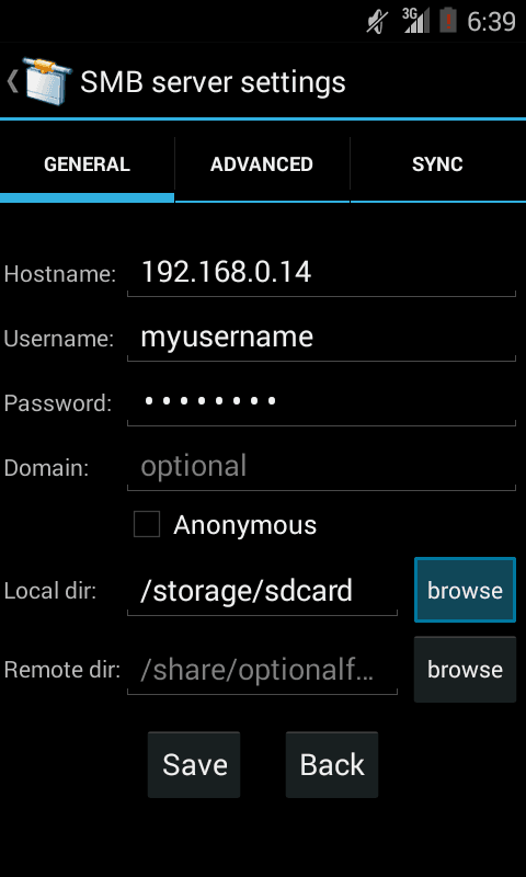 AndSMB File Manager screenshot 2