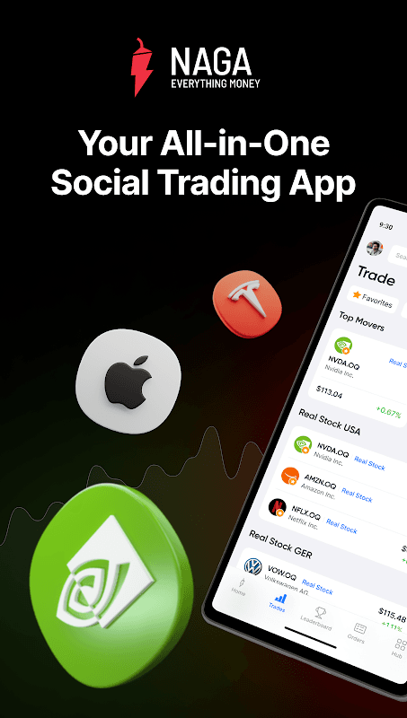 NAGA - Social Trading Stocks, Forex and Crypto screenshot 1