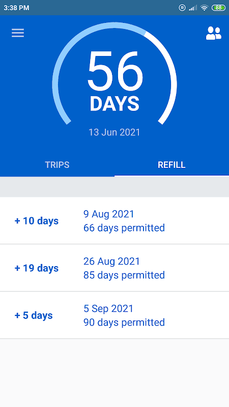 90 Days Schengen screenshot 2