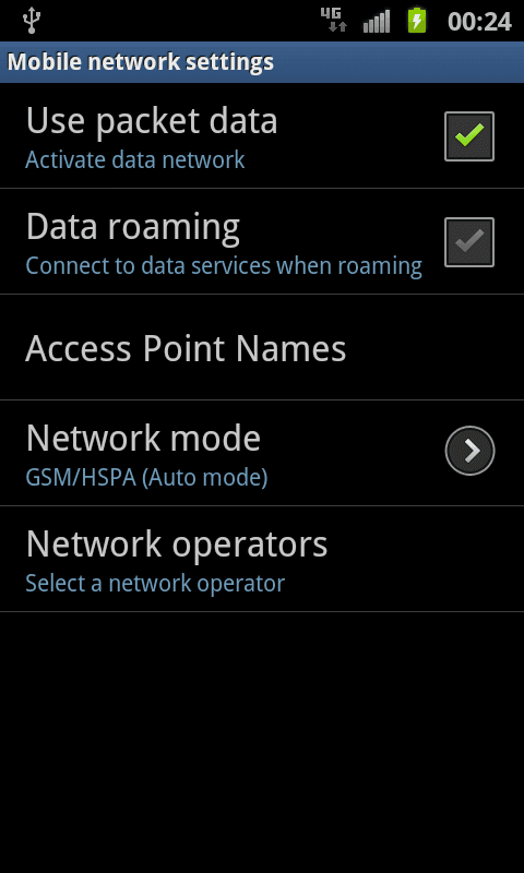 Set Mobile Data screenshot 4