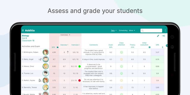 Teacher's Gradebook - Additio screenshot 1
