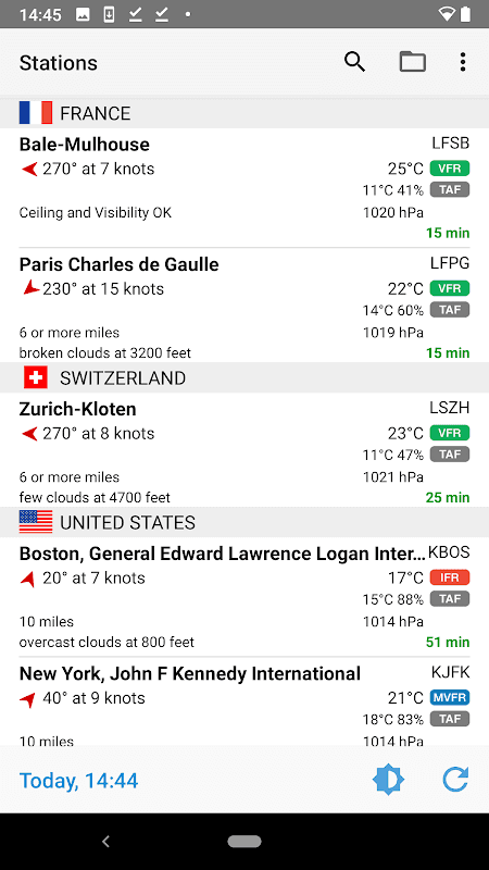 AeroWeather screenshot 1