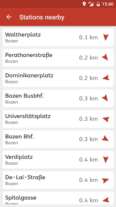 Timetable South Tyrol screenshot 5