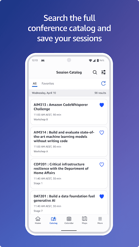 AWS Events screenshot 3