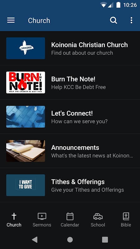Koinonia Christian Church screenshot 1