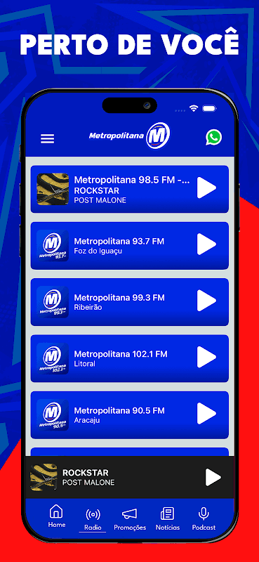 Metropolitana FM - 98,5 - SP screenshot 2