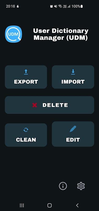 User Dictionary Manager (UDM) screenshot 1