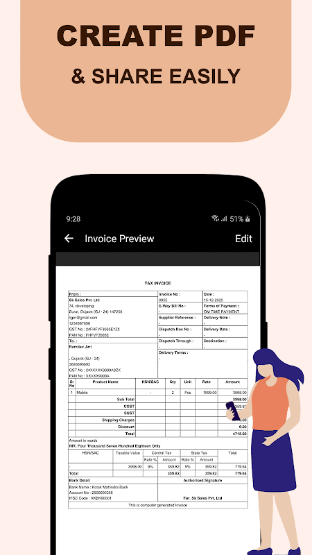 Gst invoice and billing app free screenshot 3