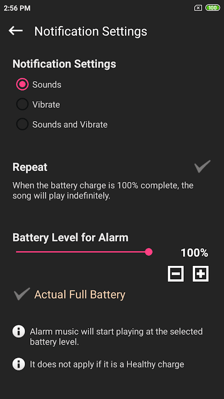 Battery Sound Alarm screenshot 3