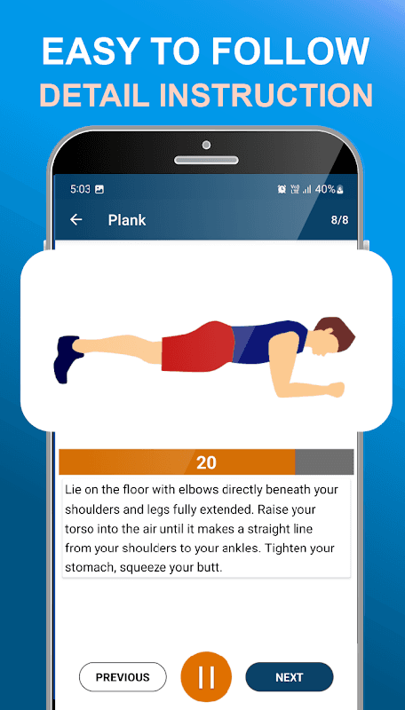 30 Day Home Workouts screenshot 4