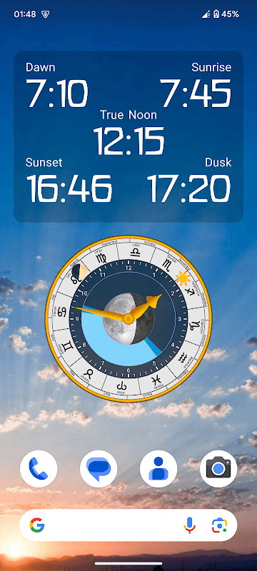 Sunclock - Sunrise, Sunset, Moon screenshot 3