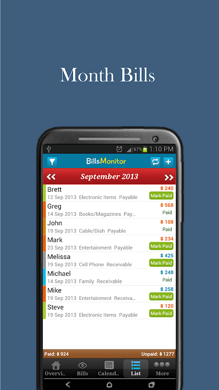 Bills Monitor & Manager screenshot 4
