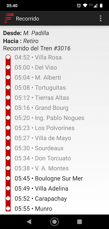 Horarios Belgrano Norte screenshot 4