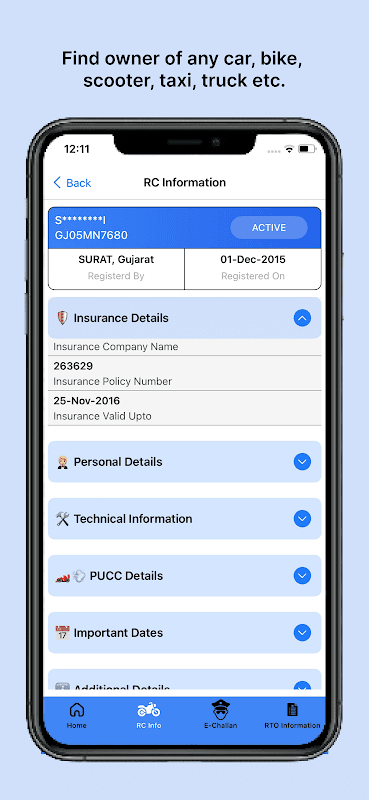 Vahan - eChallan, Vehicle Info screenshot 3