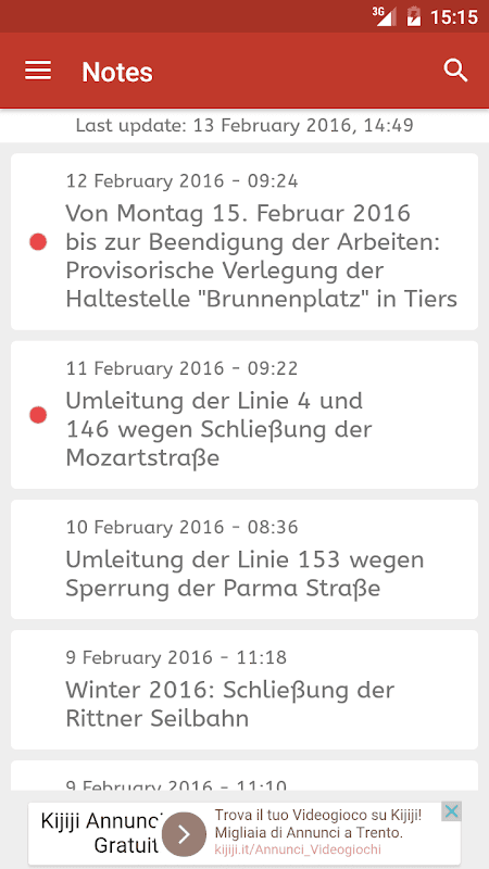 Timetable South Tyrol screenshot 6