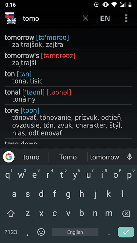 Slovak - English offline dict. screenshot 3