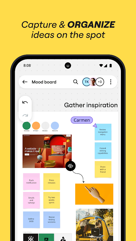 Miro: online collaborative whiteboard platform screenshot 1