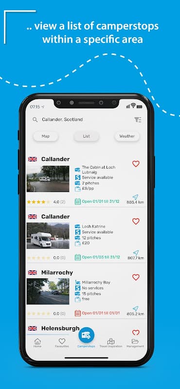 Camperstop-App Motorhome stops screenshot 5