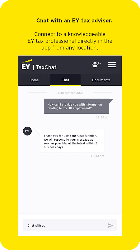 EY TaxChat screenshot 1