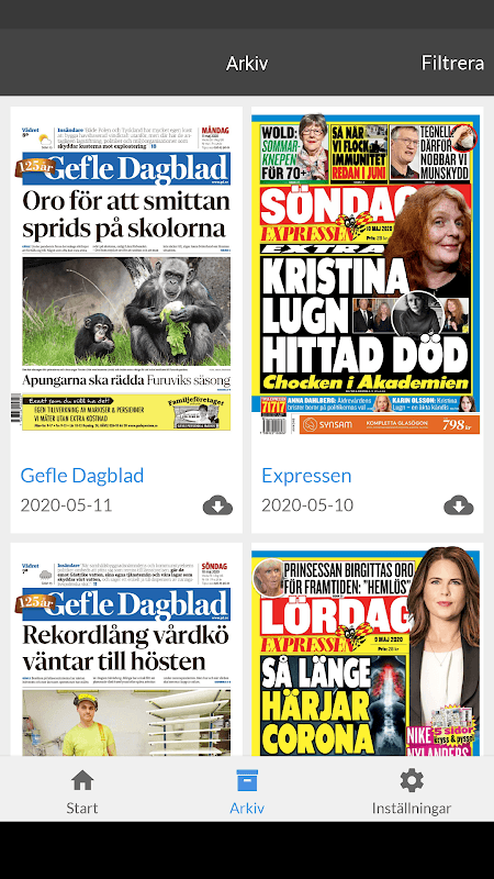 Gefle Dagblad e-tidning screenshot 2