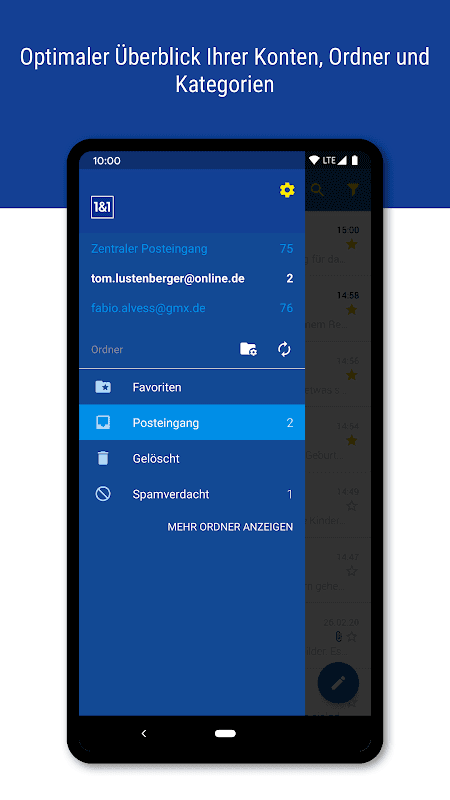 1&1 Mail screenshot 2