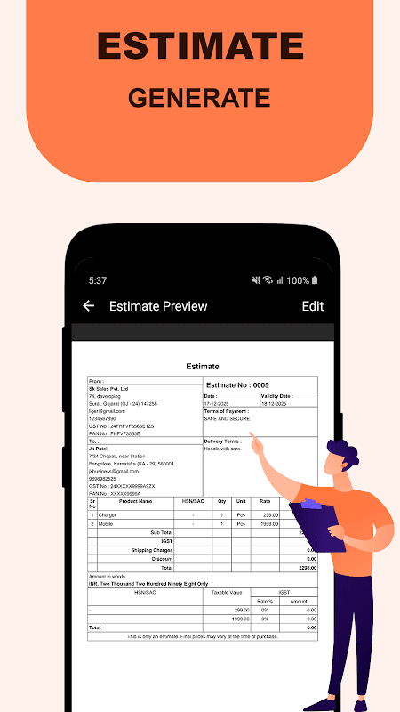 Gst invoice and billing app free screenshot 4