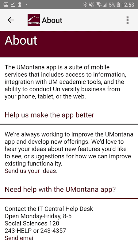 University of Montana screenshot 4