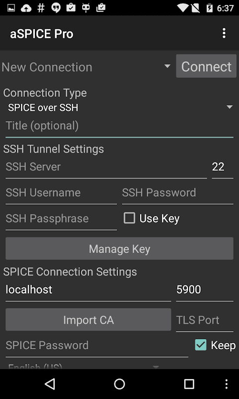 aSPICE: Secure SPICE Client screenshot 2