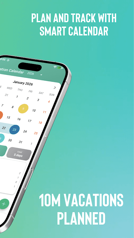 Vacation Planner Calendar screenshot 2