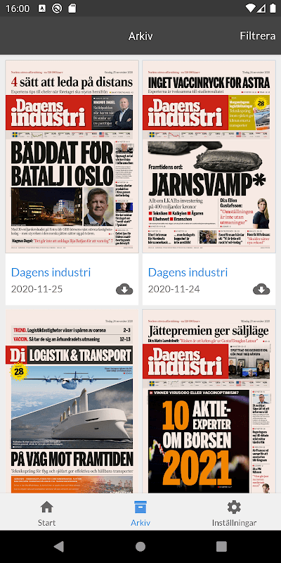 Di e-tidning - Dagens industri screenshot 2