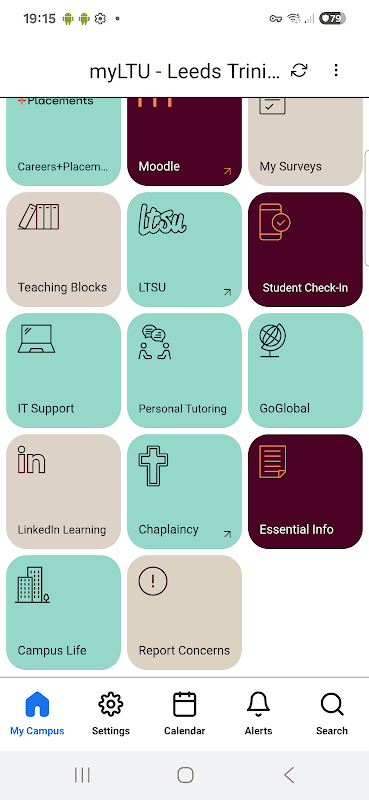 myLTU Leeds Trinity University screenshot 2