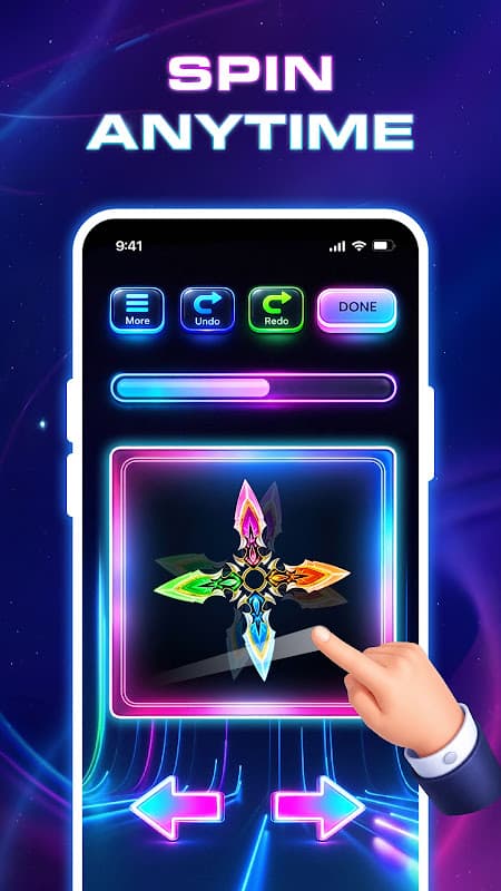 Finger Spinner Glow Art 3D screenshot 1