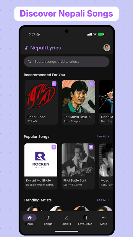 Nepali Songs Lyrics and Chords screenshot 1