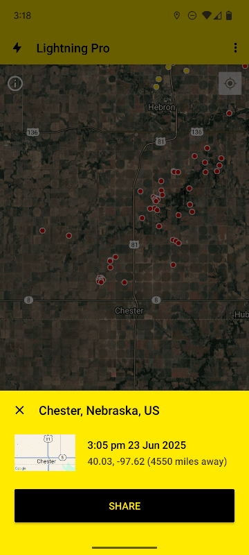 My Lightning Tracker - Live Thunderstorm Alerts screenshot 1