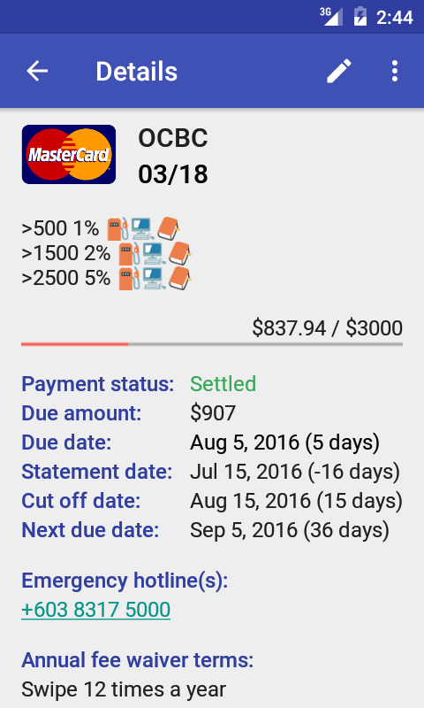 Credit Card Manager screenshot 2