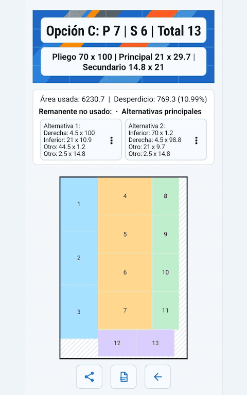 Calculadora de cortes screenshot 5