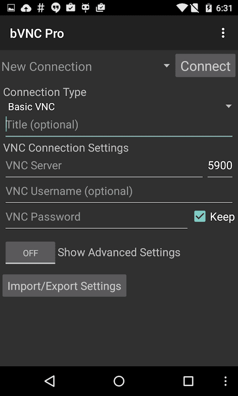 bVNC: Secure VNC Viewer screenshot 1