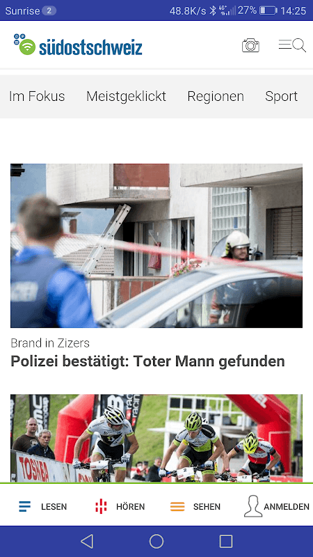 Südostschweiz screenshot 1