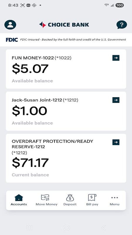 Choice Bank Mobile screenshot 2