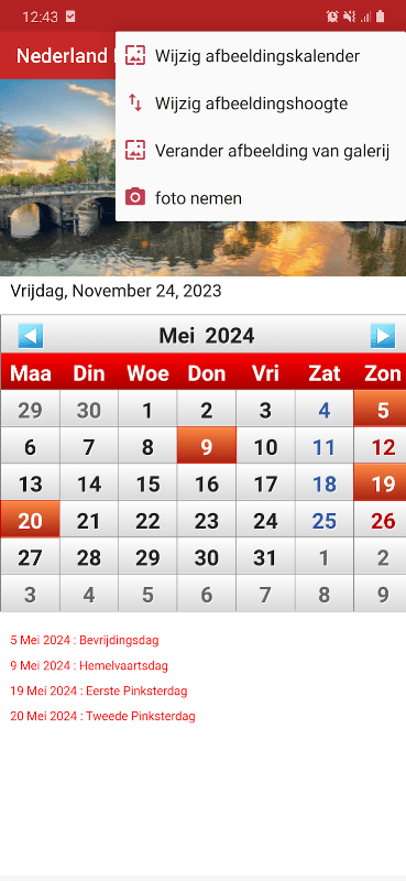 Nederland Kalender 2024 screenshot 4