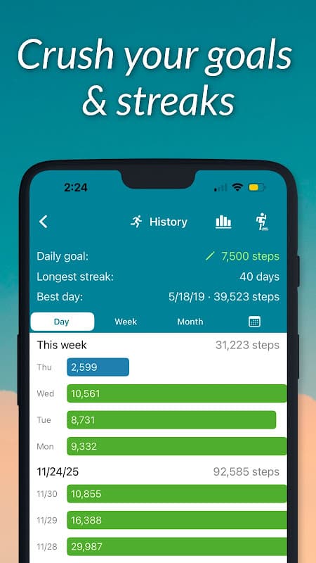 StepUp Pedometer Step Tracker: Step Up Fitness! screenshot 2