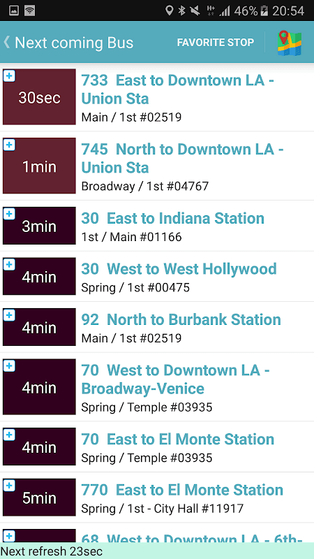 Los Angeles Bus Tracker screenshot 4