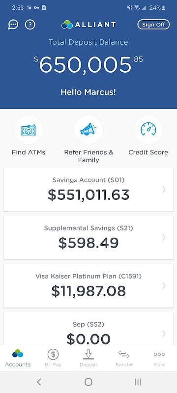 Alliant Mobile Banking screenshot 1